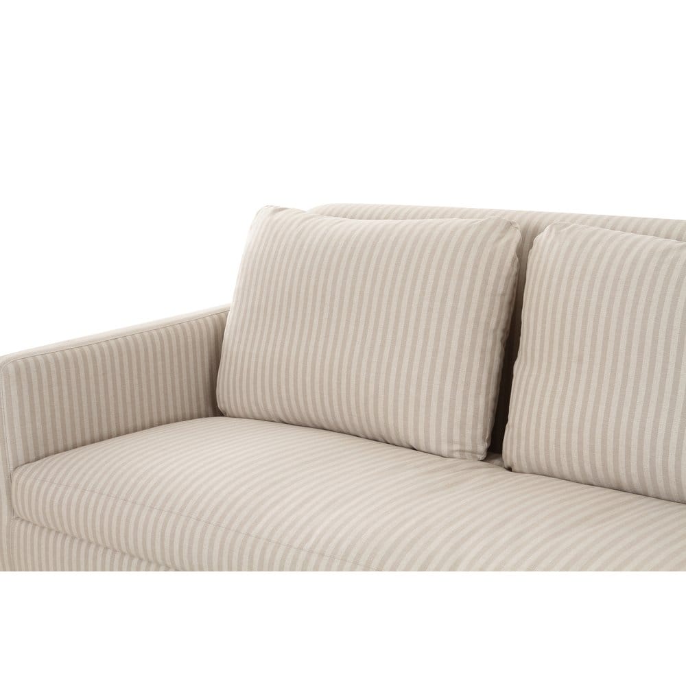Moes Home - Pellicano Sofa Beige Stripe - OA-1065-34 view 7