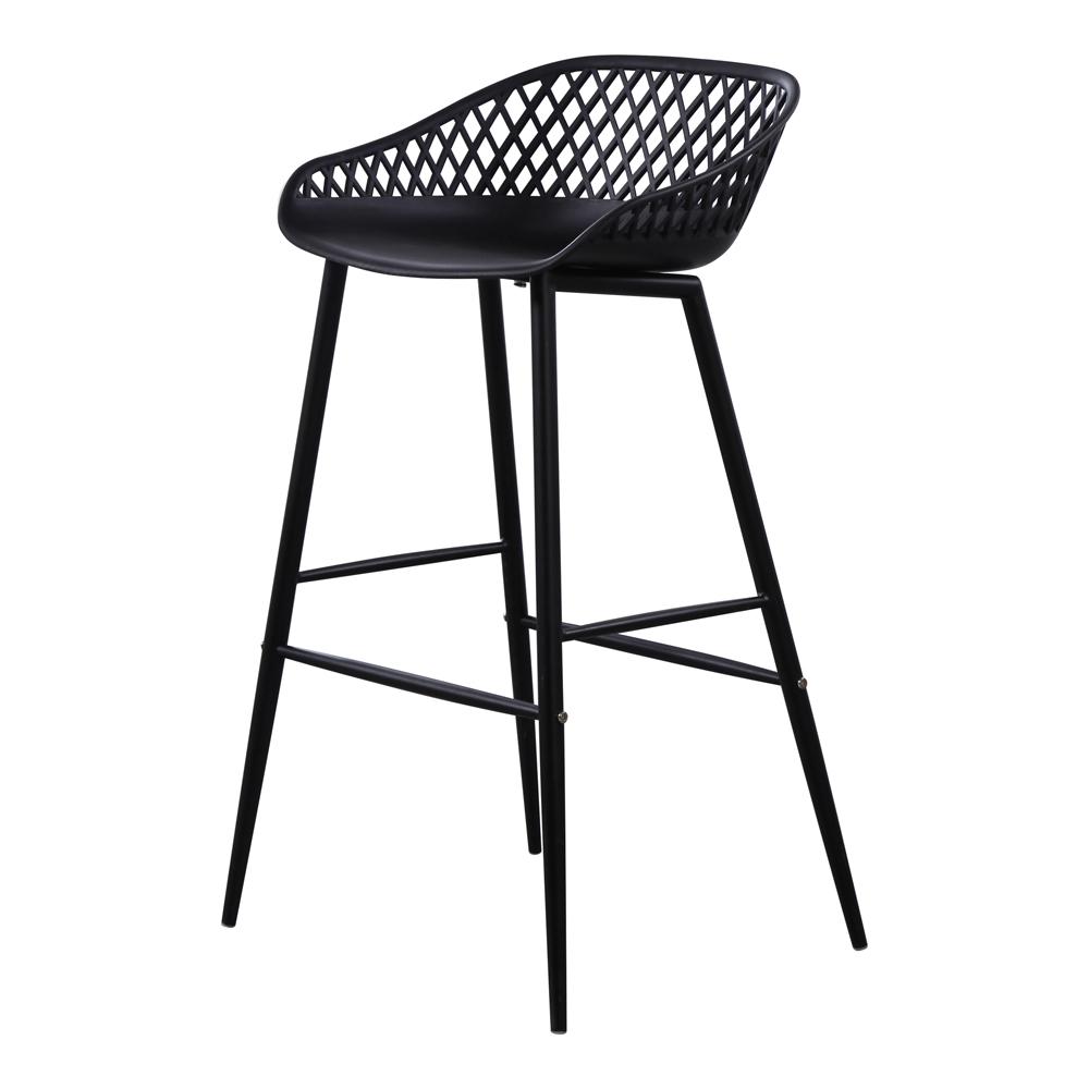 Moes Home - Piazza Outdoor Bar Stool in Black (Set of 2) - QX-1004-02 veiw 2