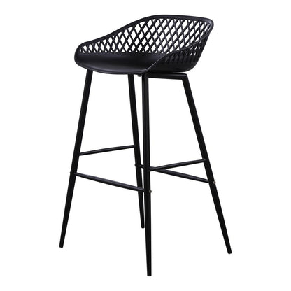 Moes Home - Piazza Outdoor Bar Stool in Black (Set of 2) - QX-1004-02 veiw 2