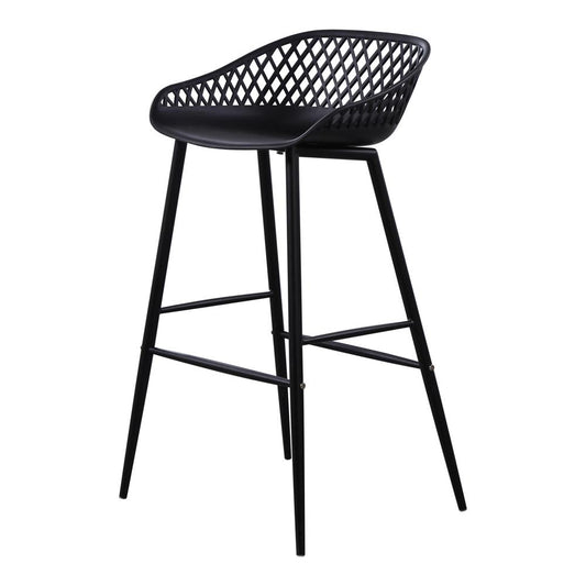 Moes Home - Piazza Outdoor Bar Stool in Black (Set of 2) - QX-1004-02 veiw 2