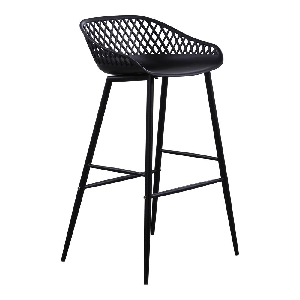 Moes Home - Piazza Outdoor Bar Stool in Black (Set of 2) - QX-1004-02 veiw 4