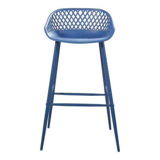 Moes Home - Piazza Outdoor Bar Stool in Blue (Set of 2) - QX-1004-26 veiw 1