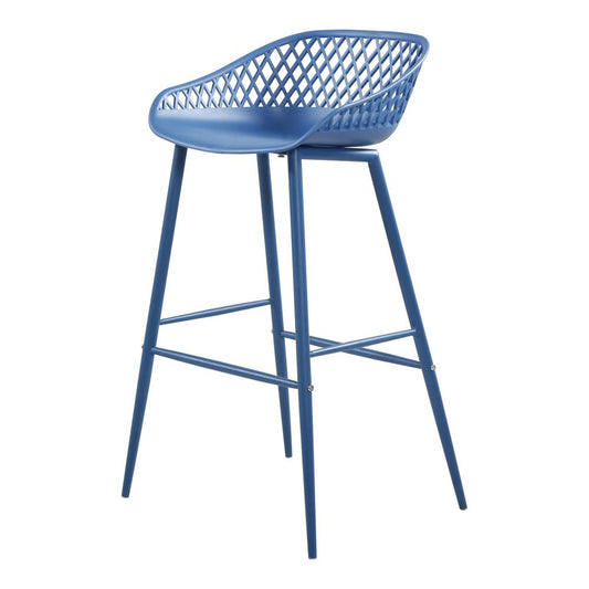 Moes Home - Piazza Outdoor Bar Stool in Blue (Set of 2) - QX-1004-26 veiw 2
