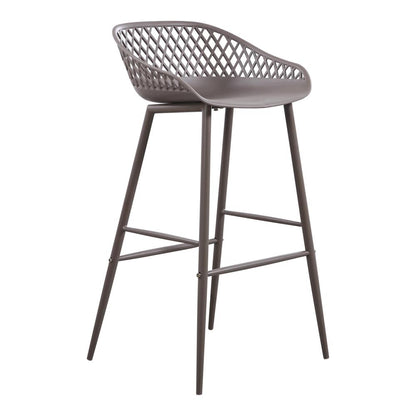 Moes Home - Piazza Outdoor Bar Stool in Grey (Set of 2) - QX-1004-15 veiw 3