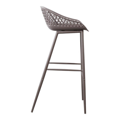 Moes Home - Piazza Outdoor Bar Stool in Grey (Set of 2) - QX-1004-15 veiw 4