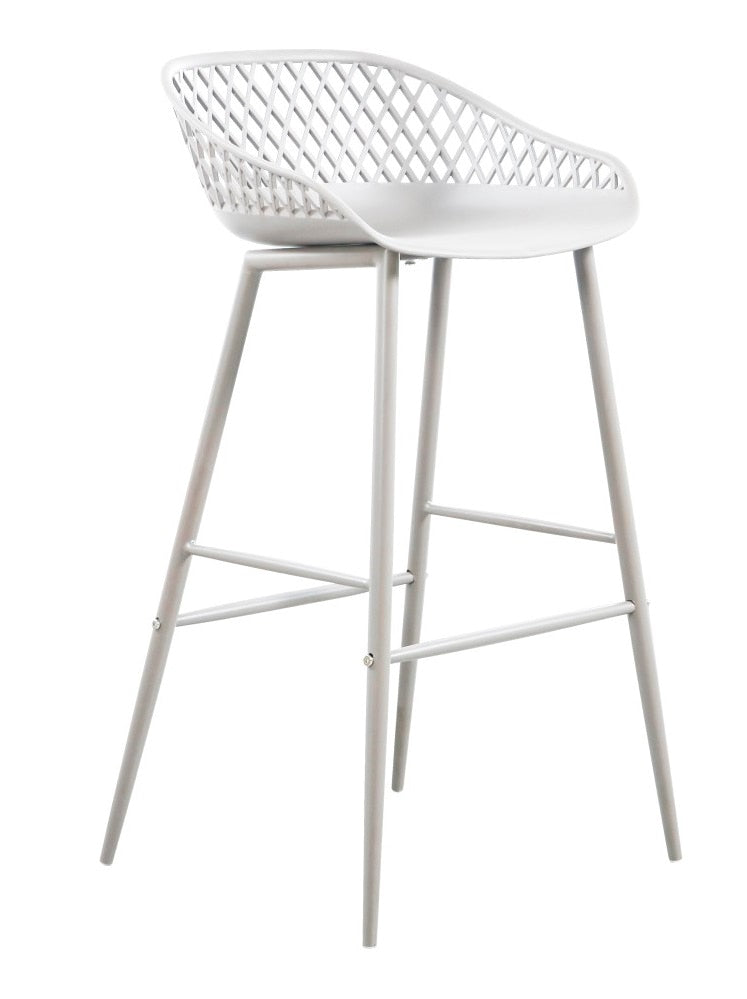 Moes Home - Piazza Outdoor Barstool White (Set of 2) - QX-1004-18 veiw 1