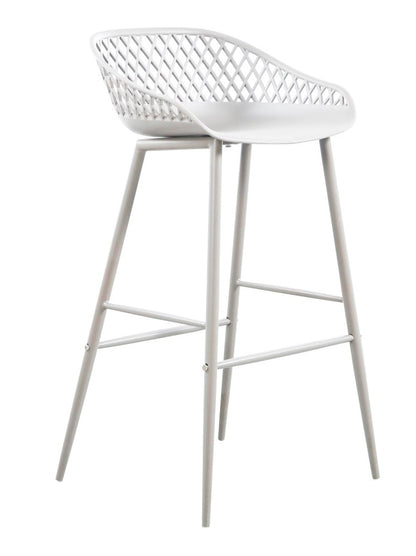 Moes Home - Piazza Outdoor Barstool White (Set of 2) - QX-1004-18 veiw 1