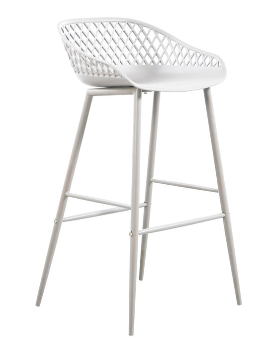 Moes Home - Piazza Outdoor Barstool White (Set of 2) - QX-1004-18 veiw 1