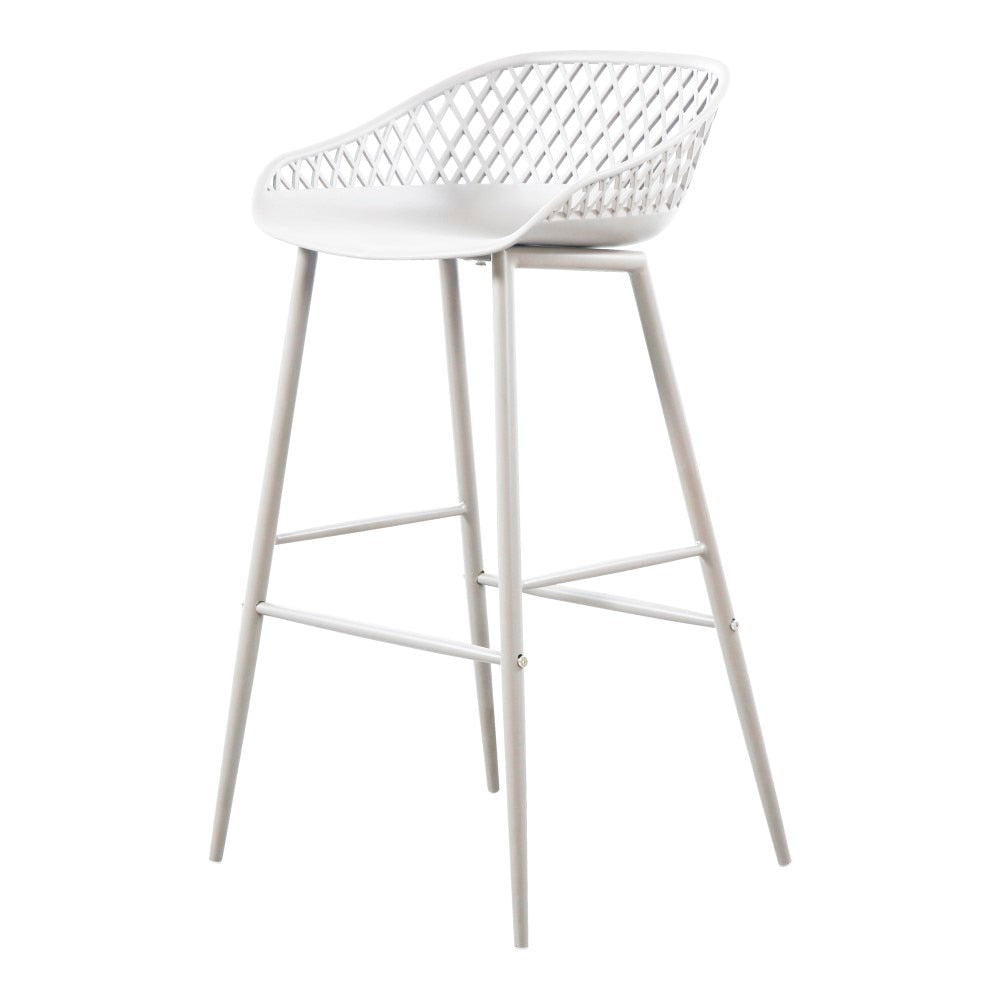 Moes Home - Piazza Outdoor Barstool White (Set of 2) - QX-1004-18 veiw 3