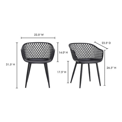Moes Home - Piazza Outdoor Chair in Black (Set of 2) - QX-1001-02 veiw 6