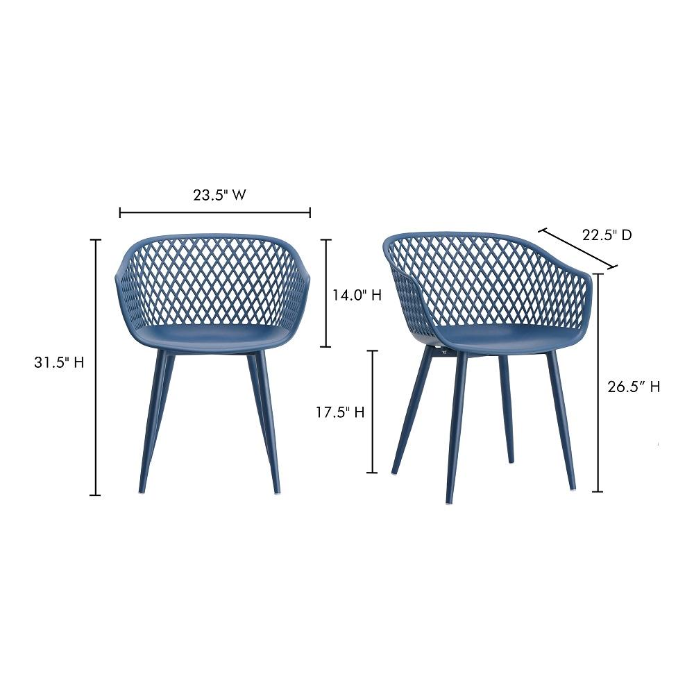 Moes Home - Piazza Outdoor Chair in Blue (Set of 2) - QX-1001-26 veiw 6