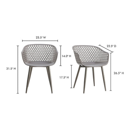 Moes Home - Piazza Outdoor Chair in Grey (Set of 2) - QX-1001-15 veiw 6