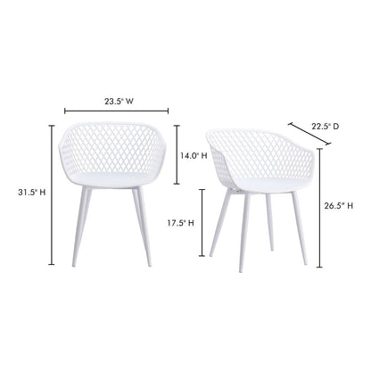 Moes Home - Piazza Outdoor Chair in White (Set of 2) - QX-1001-18 veiw 3