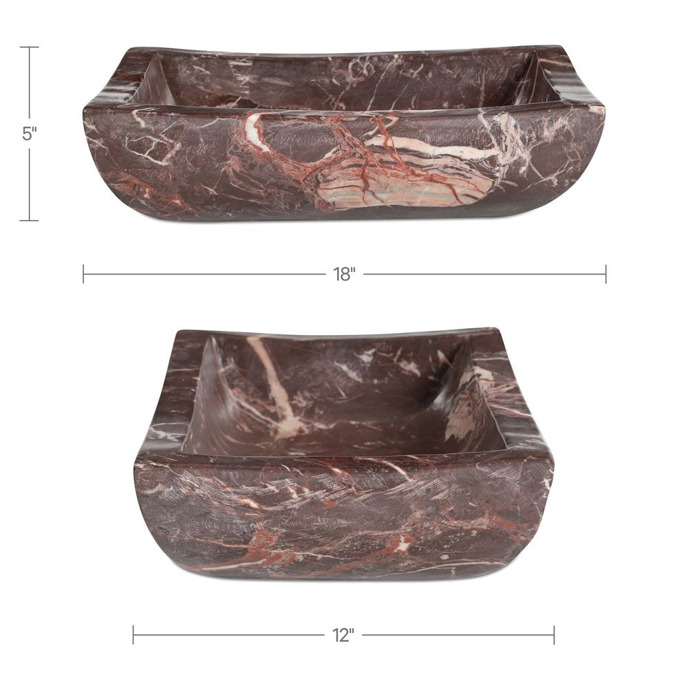 Moes Home - Piero Basin Deep Red Marble - PZ-1025-22 view 10