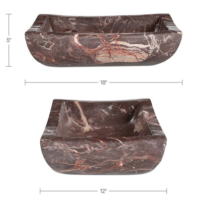 Moes Home - Piero Basin Deep Red Marble - PZ-1025-22 view 10
