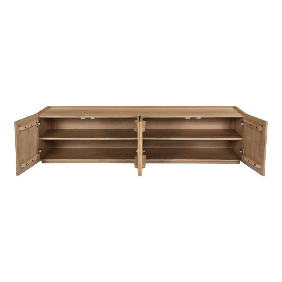 Moes Home - Plank Media Cabinet in Natural Oak - RP-1021-24 veiw 4