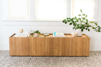 Moes Home - Plank Media Cabinet in Natural Oak - RP-1021-24 veiw 7