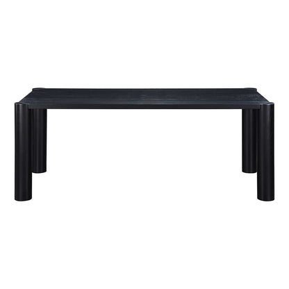 Moes Home  -  Post Dining Table Oak Black  - BC-1111-02-0 veiw 1