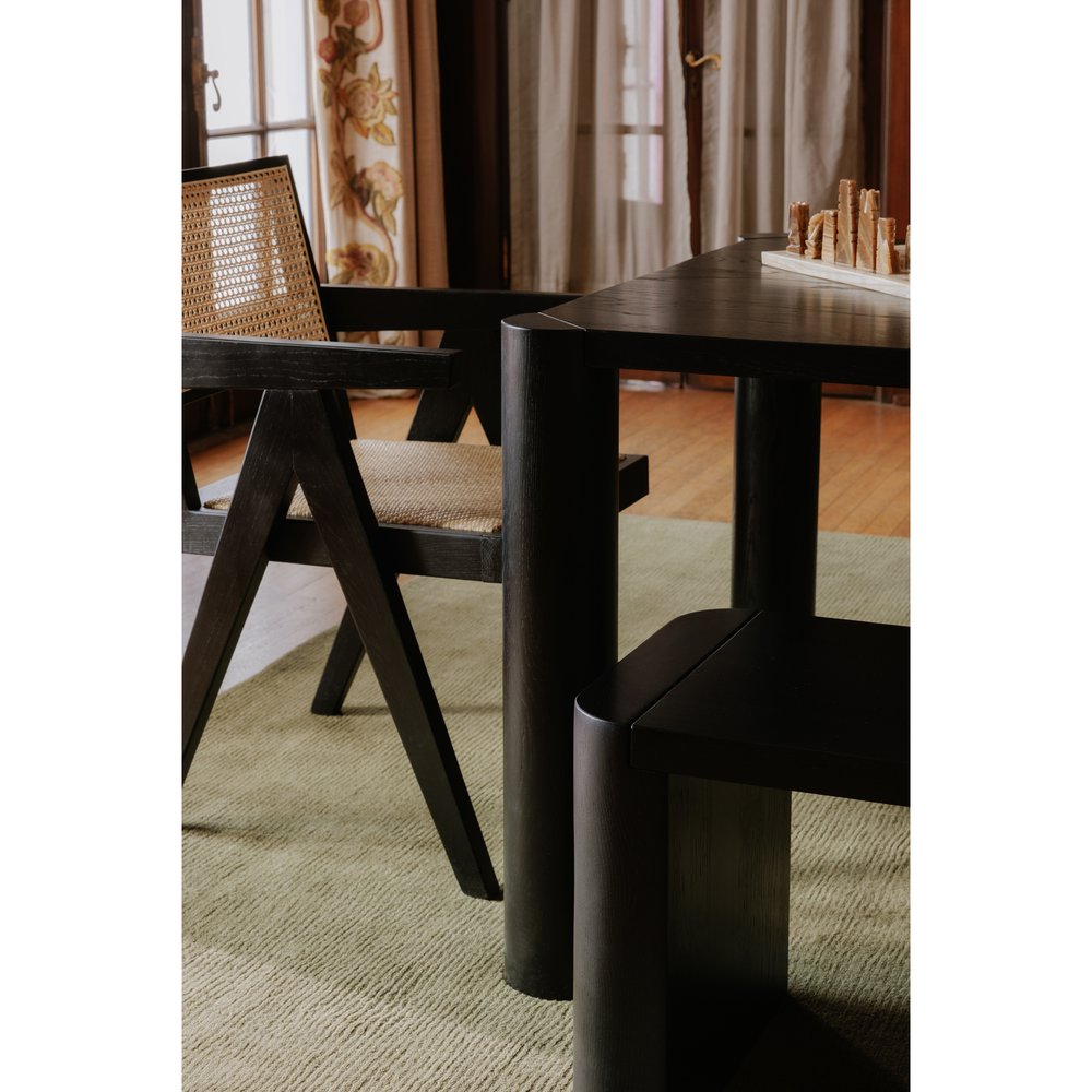 Moes Home - Post Small Dining Bench Black - BC-1120-02-0 view 8