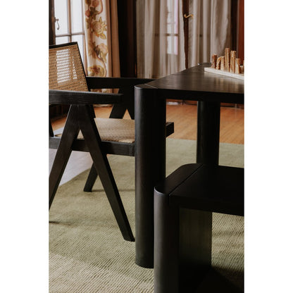 Moes Home - Post Small Dining Bench Black - BC-1120-02-0 view 8