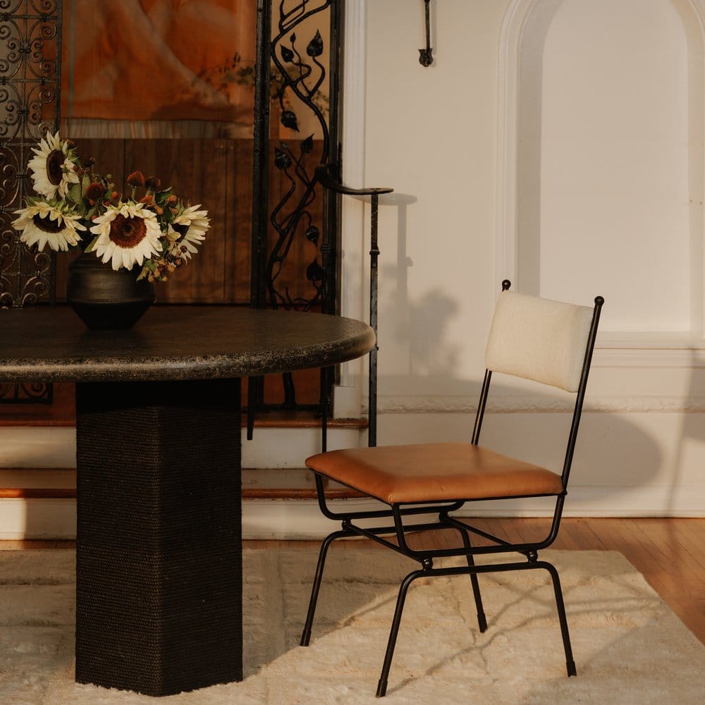 Moes Home - Posta Dining Chair Brown Leather - QN-1034-37 view 7