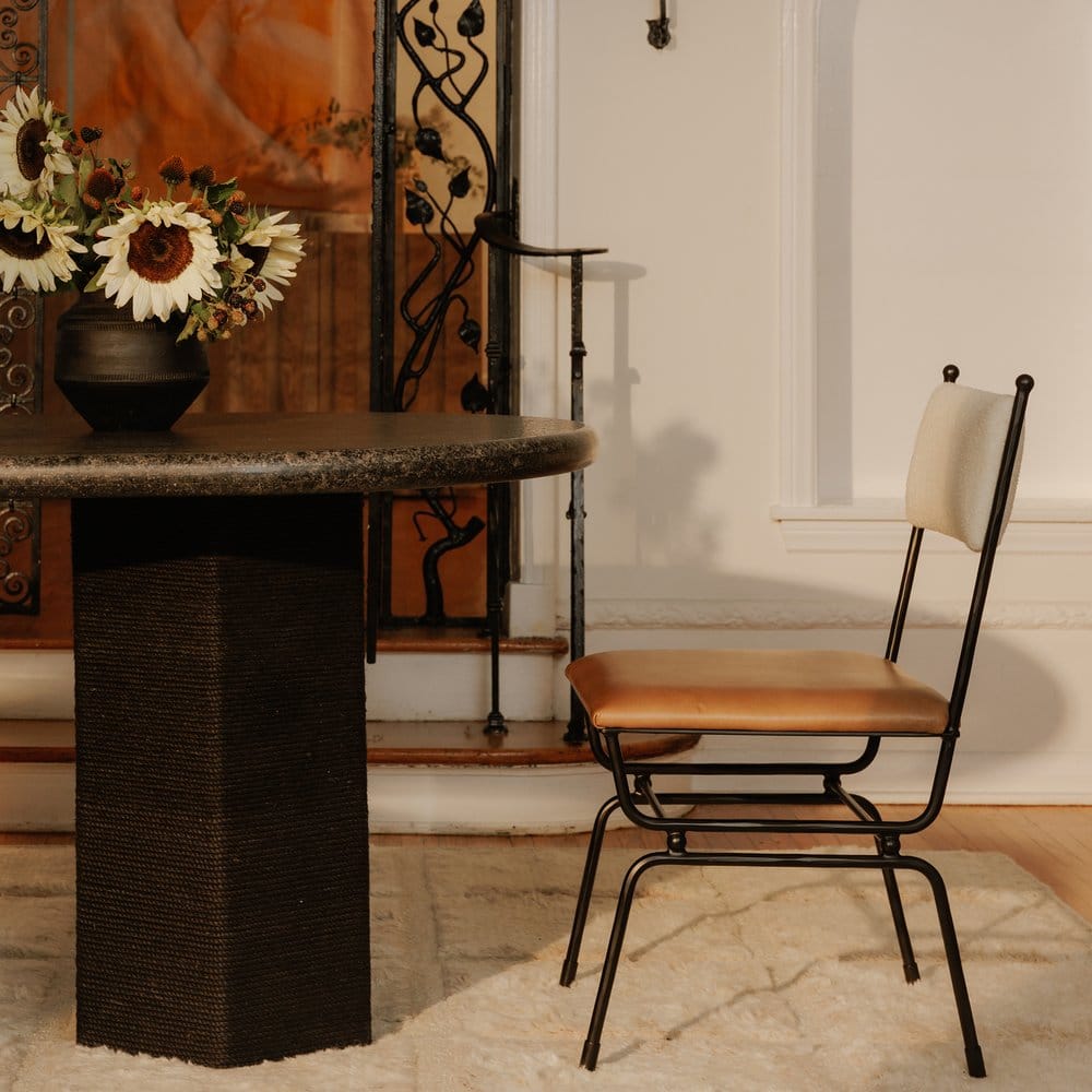 Moes Home - Posta Dining Chair Brown Leather - QN-1034-37 view 8