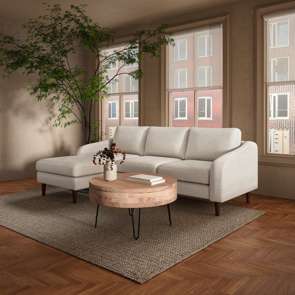 Moes Home - Quinn Sectional Oatmeal - FO-1005-34 view 9