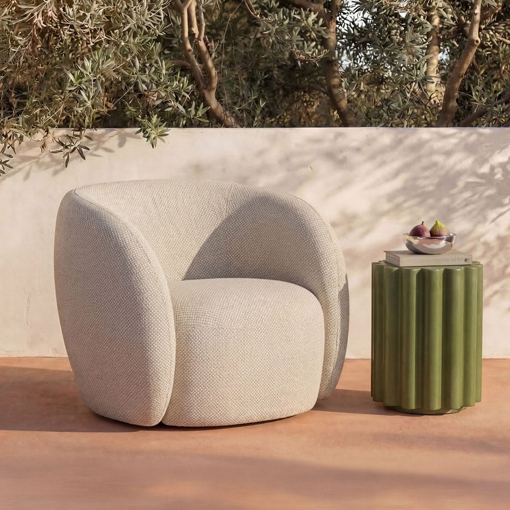 Moes Home - Rae Outdoor Accent Chair Beige Check - OA-1022-34 view 9