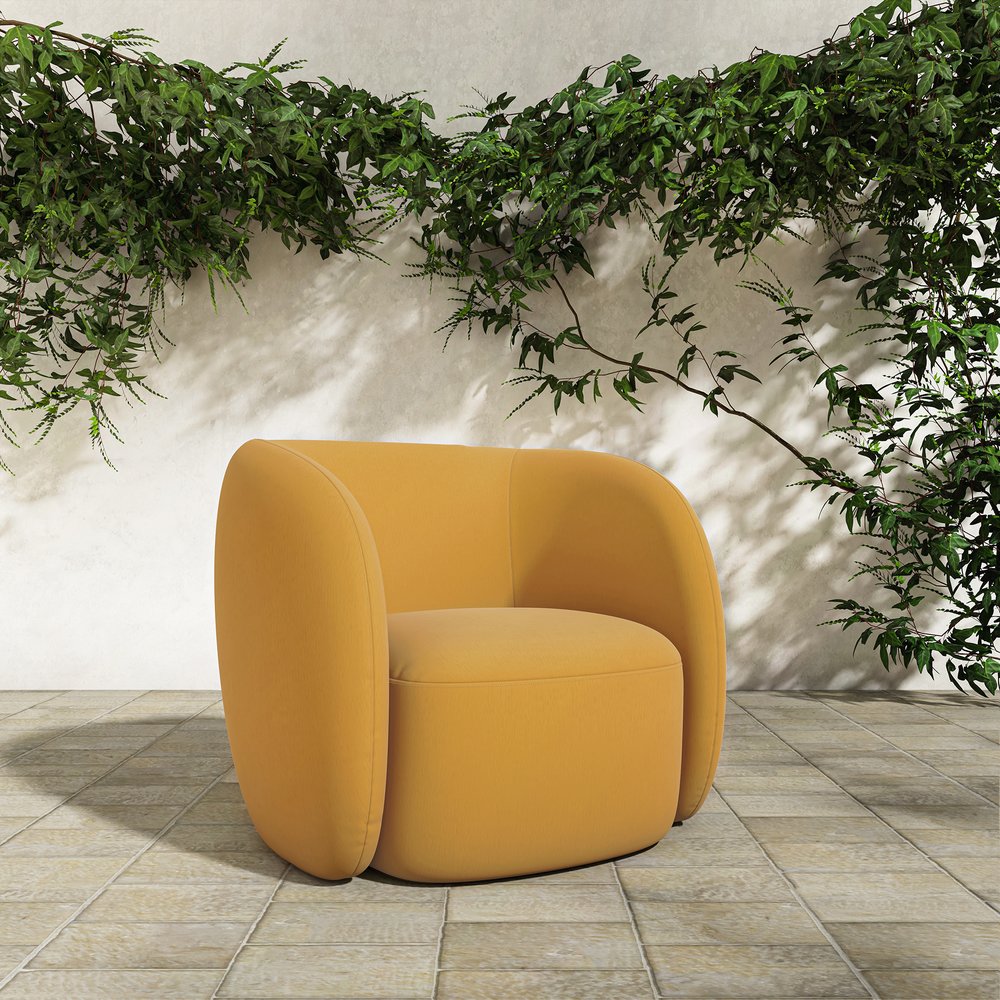 Moes Home - Rae Outdoor Accent Chair Deep Yellow - OA-1022-09 view 9