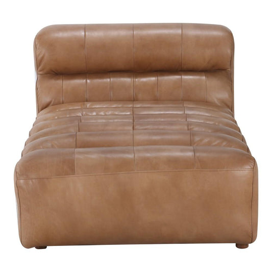 Moes Home - Ramsay Leather Chaise Tan - QN-1010-40 veiw 2