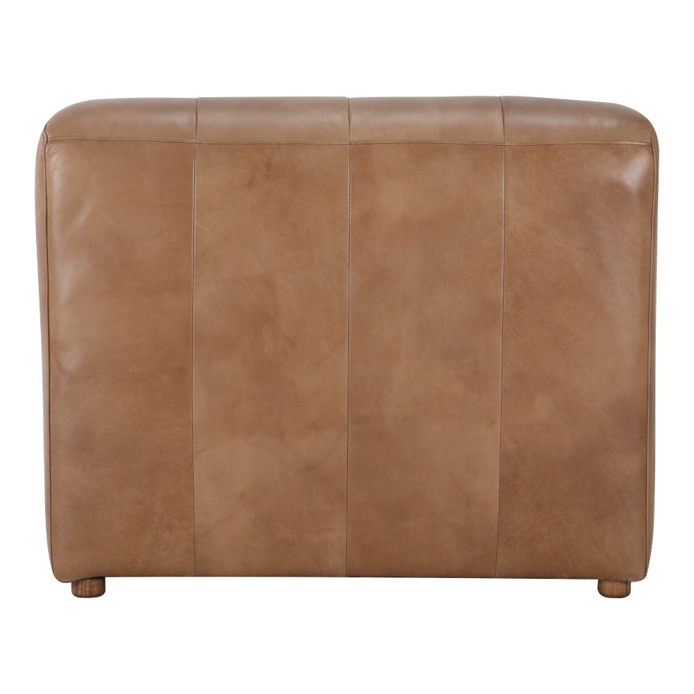 Moes Home - Ramsay Leather Chaise Tan - QN-1010-40 veiw 4