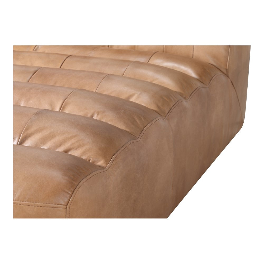 Moes Home - Ramsay Leather Chaise Tan - QN-1010-40 veiw 5