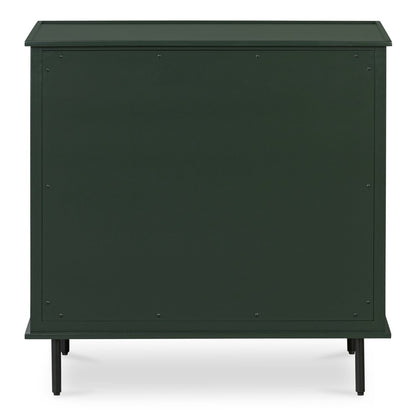 Moes Home - Reagan 3 Drawer Nightstand Deep Green - JU-1007-27 view 4