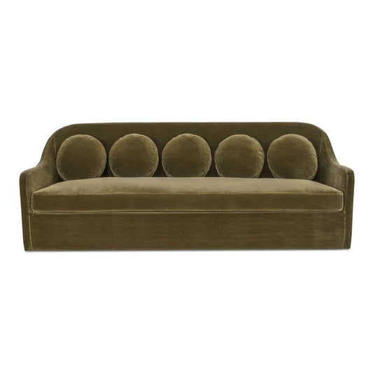 Moes Home - Rialto Sofa Dark Green Faux Mohair - OA-1064-16 view 2
