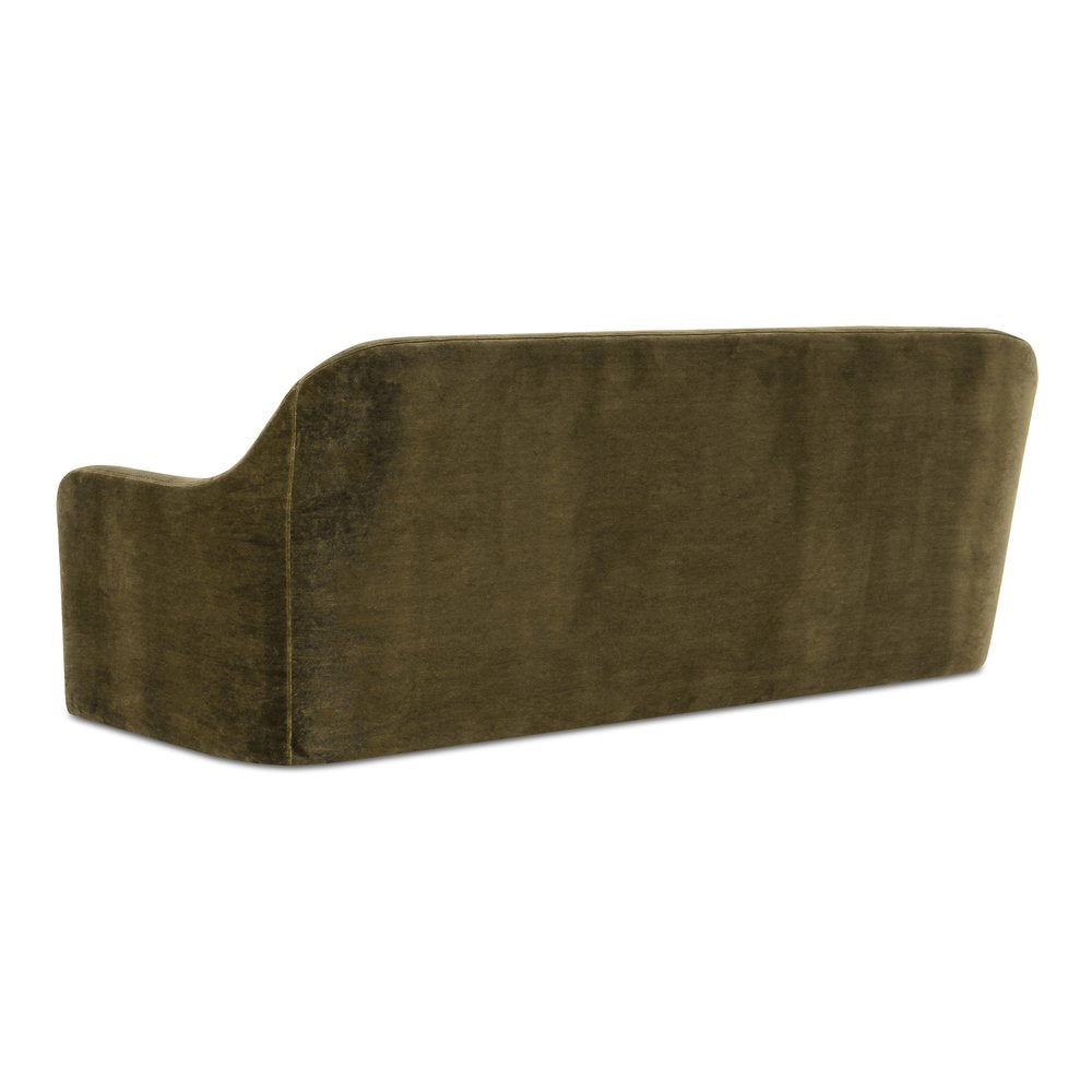 Moes Home - Rialto Sofa Dark Green Faux Mohair - OA-1064-16 view 3