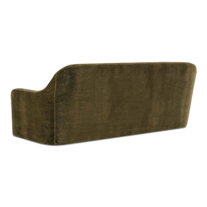 Moes Home - Rialto Sofa Dark Green Faux Mohair - OA-1064-16 view 3