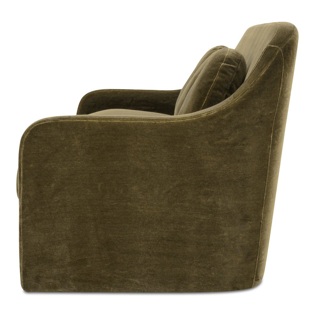 Moes Home - Rialto Sofa Dark Green Faux Mohair - OA-1064-16 view 4