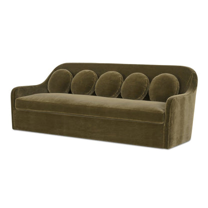 Moes Home - Rialto Sofa Dark Green Faux Mohair - OA-1064-16 view 6