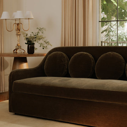 Moes Home - Rialto Sofa Dark Green Faux Mohair - OA-1064-16 view 9