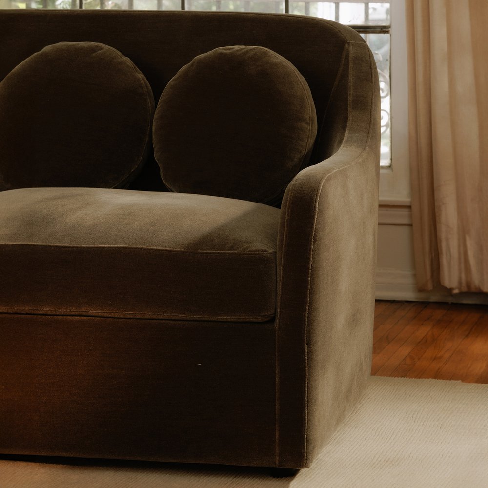 Moes Home - Rialto Sofa Dark Green Faux Mohair - OA-1064-16 view 10