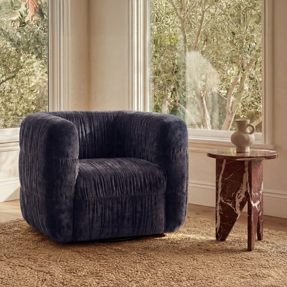 Moes Home - Robson Swivel Chair Navy - AZ-1007-46 view 12