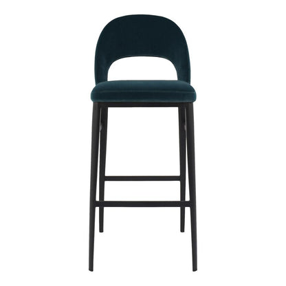 Moes Home - Roger Bar Stool in Teal Velvet - EJ-1037-36 veiw 1