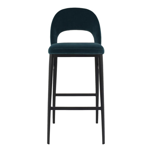 Moes Home - Roger Bar Stool in Teal Velvet - EJ-1037-36 veiw 1