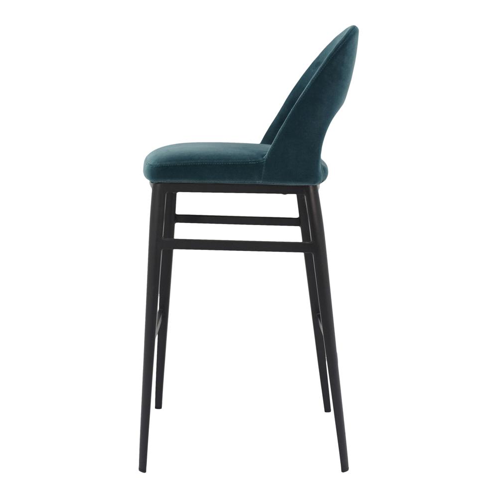Moes Home - Roger Bar Stool in Teal Velvet - EJ-1037-36 veiw 3