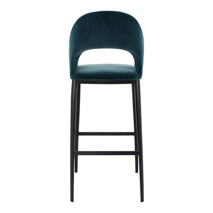 Moes Home - Roger Bar Stool in Teal Velvet - EJ-1037-36 veiw 4