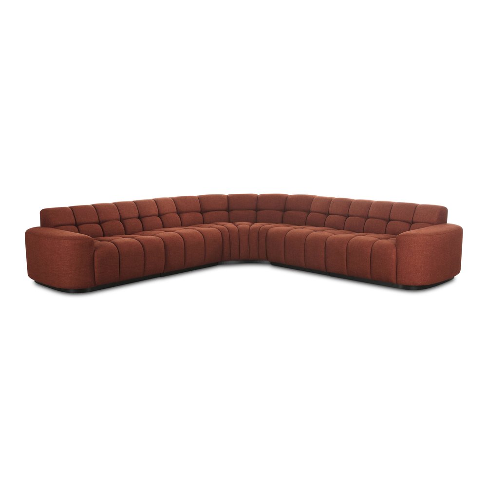 Moes Home - Roman L-Shaped Sectional Rust - OA-1042-12-0 view 1