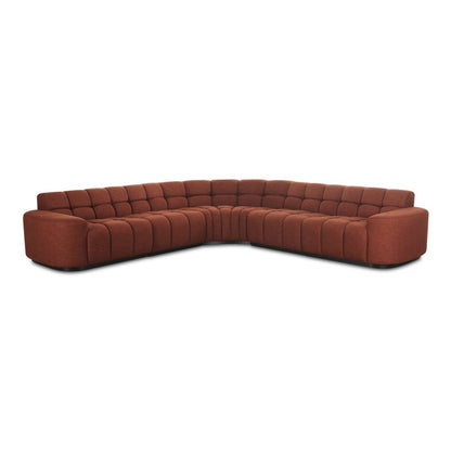 Moes Home - Roman L-Shaped Sectional Rust - OA-1042-12-0 view 1