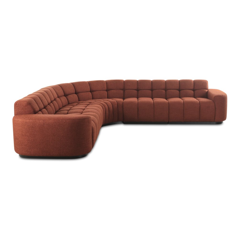 Moes Home - Roman L-Shaped Sectional Rust - OA-1042-12-0 view 3