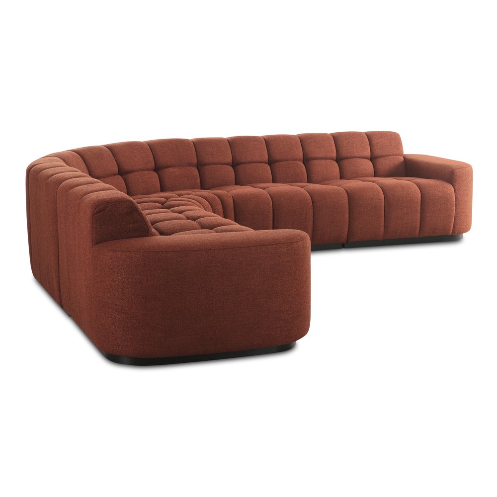 Moes Home - Roman L-Shaped Sectional Rust - OA-1042-12-0 view 4