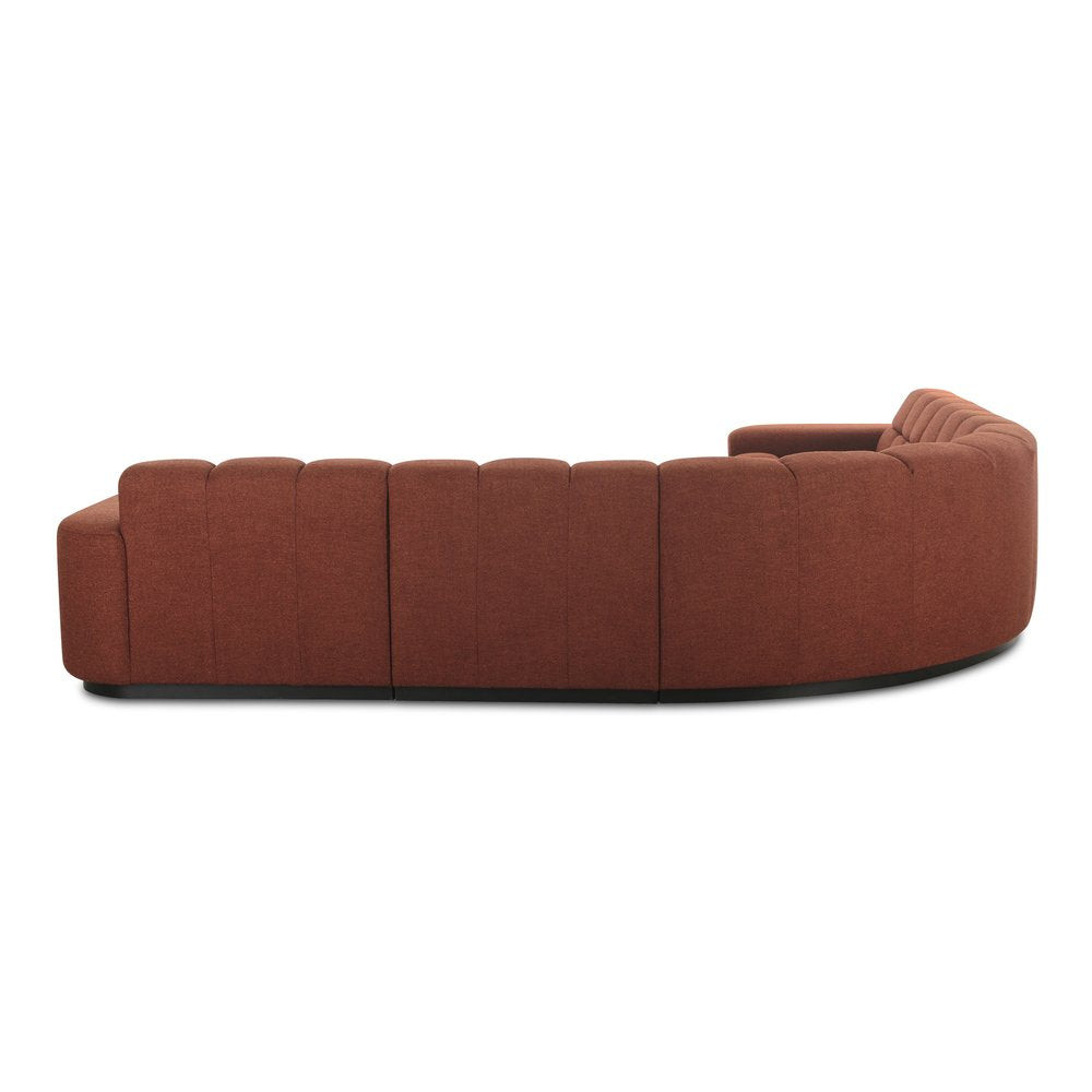 Moes Home - Roman L-Shaped Sectional Rust - OA-1042-12-0 view 5